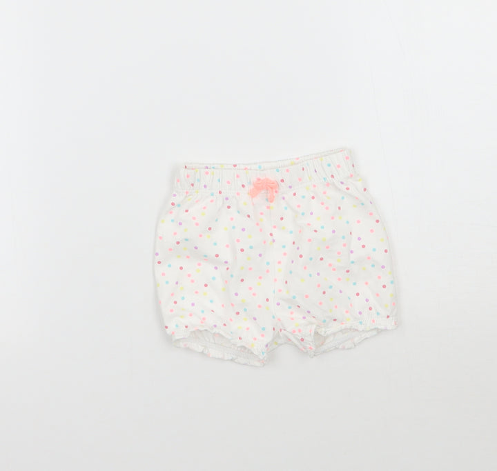George Baby White Polka Dot Cropped Trousers Size 0-3 Months