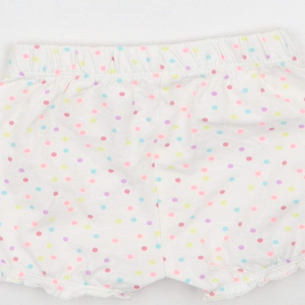 George Baby White Polka Dot  Cropped Trousers Size 0-3 Months