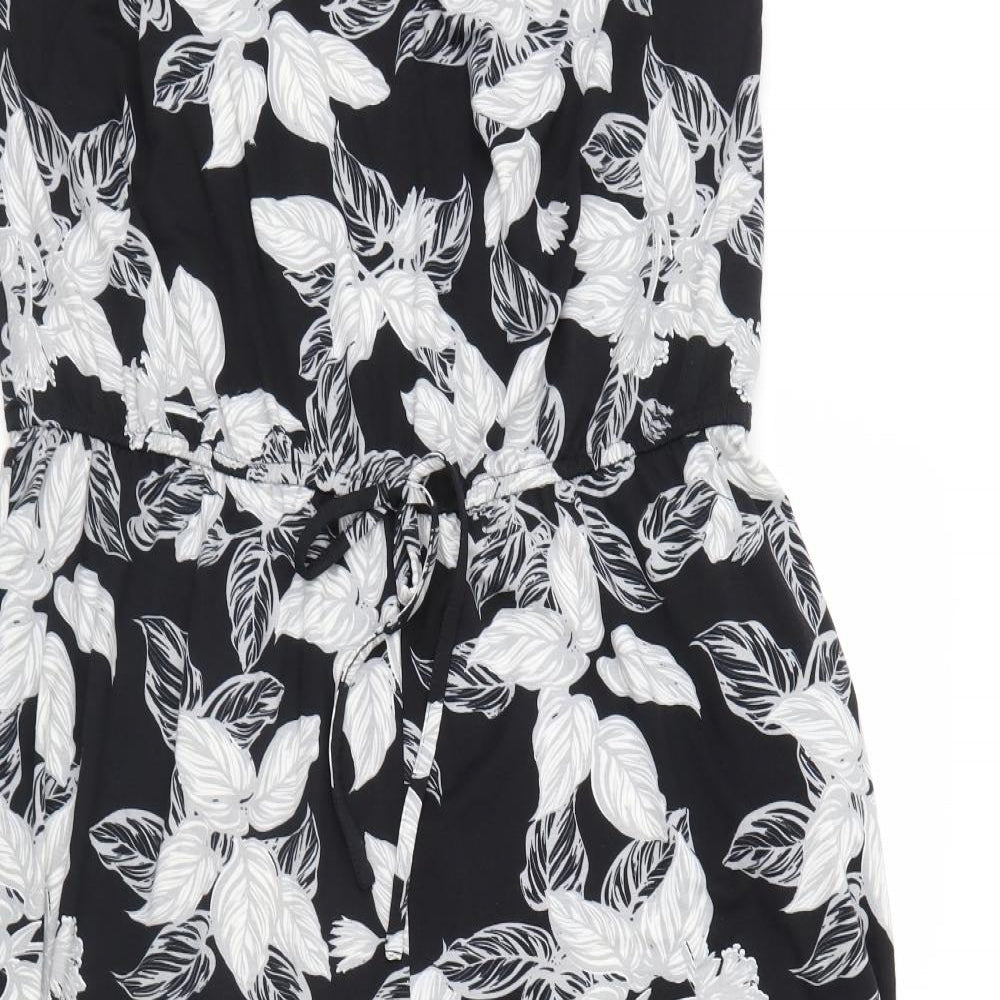 Capsule Womens Black Floral  Jumpsuit One-Piece Size 20 L23 in