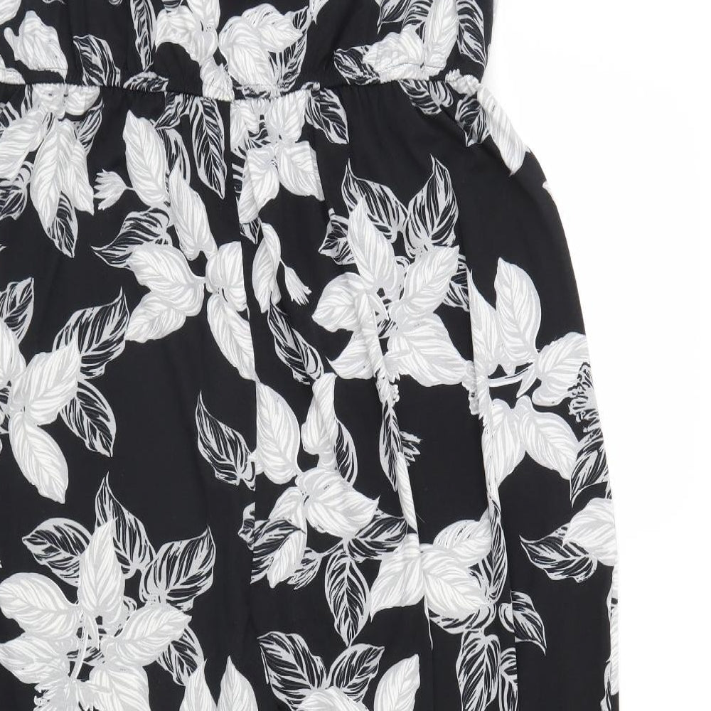 Capsule Womens Black Floral  Jumpsuit One-Piece Size 20 L23 in