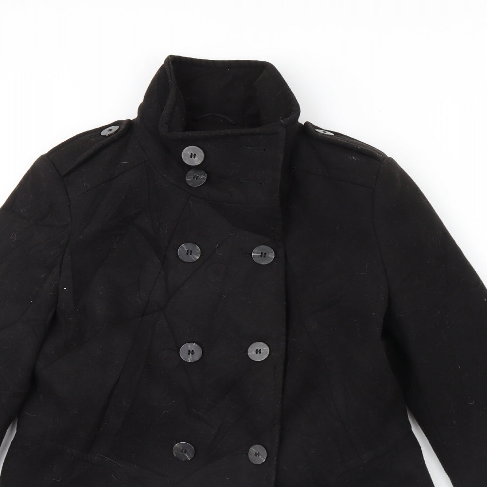 Atmosphere Womens Black   Overcoat Coat Size 12
