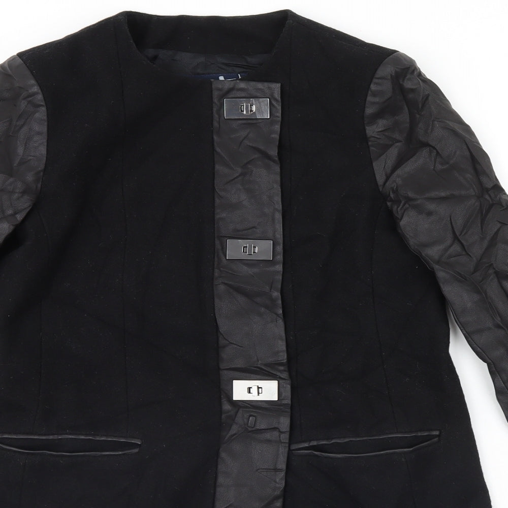 French Connection Womens Black   Overcoat Coat Size 8