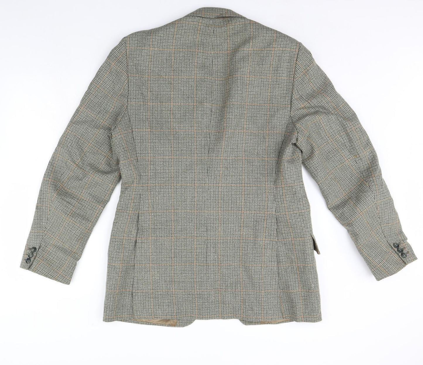 J.M  Mens Green Plaid  Jacket Blazer Size 38
