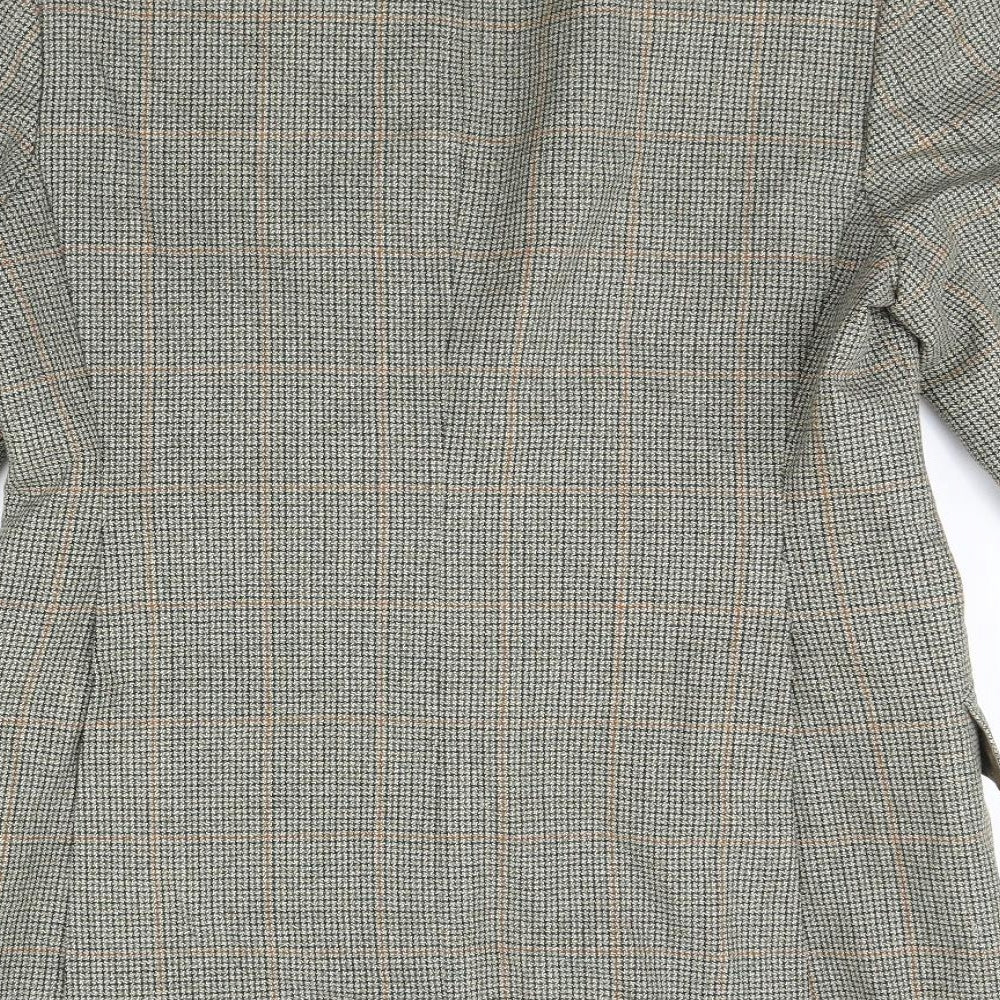 J.M  Mens Green Plaid  Jacket Blazer Size 38