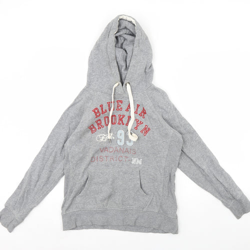 H&M Womens Grey   Pullover Hoodie Size M