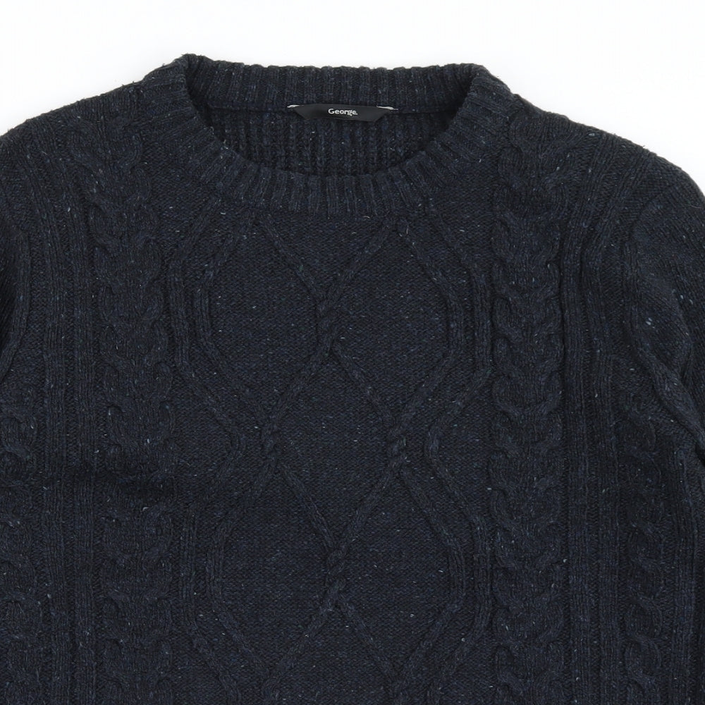 George Mens Blue   Pullover Jumper Size L