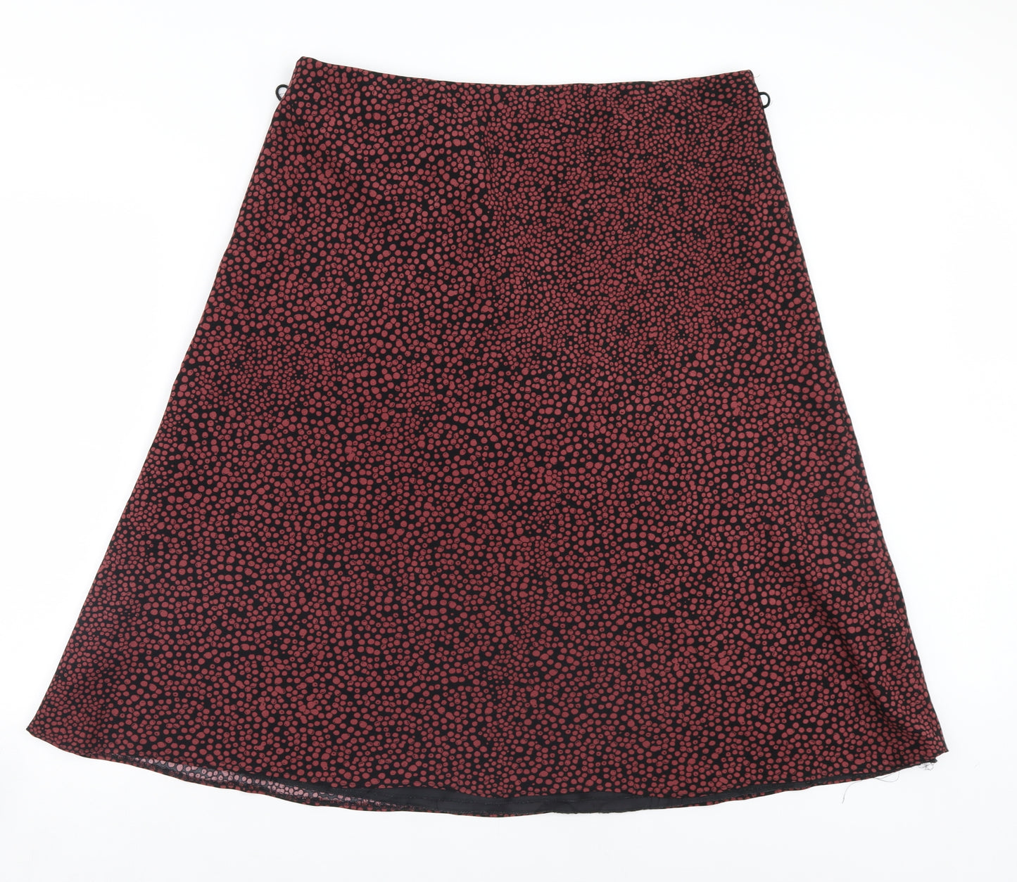 m&s Womens Black Polka Dot  Flare Skirt Size 18