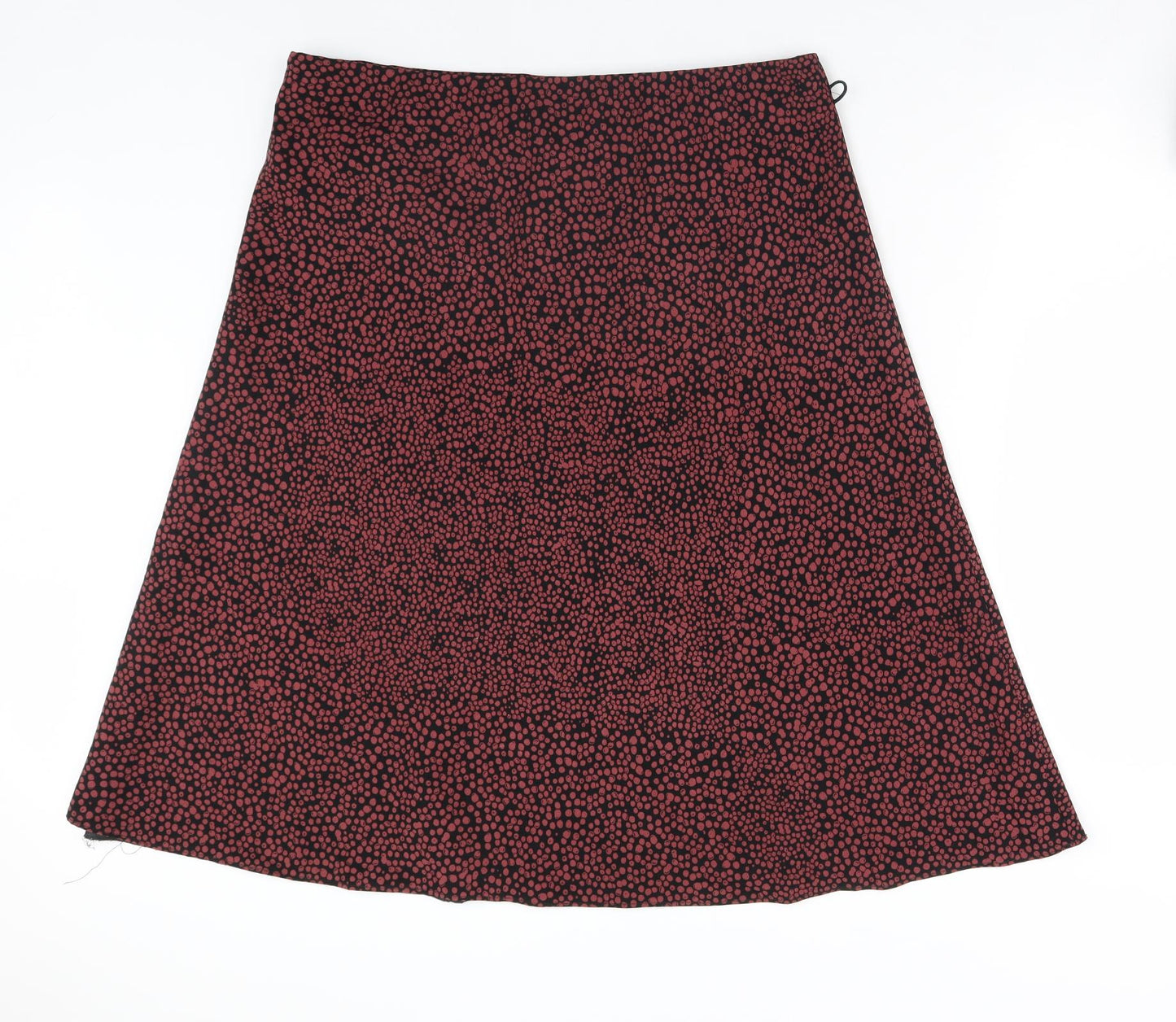 m&s Womens Black Polka Dot  Flare Skirt Size 18