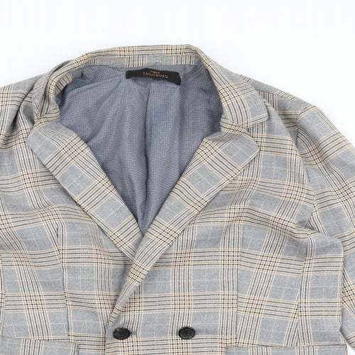 NEXT Womens Beige Plaid  Jacket Coat Size 14