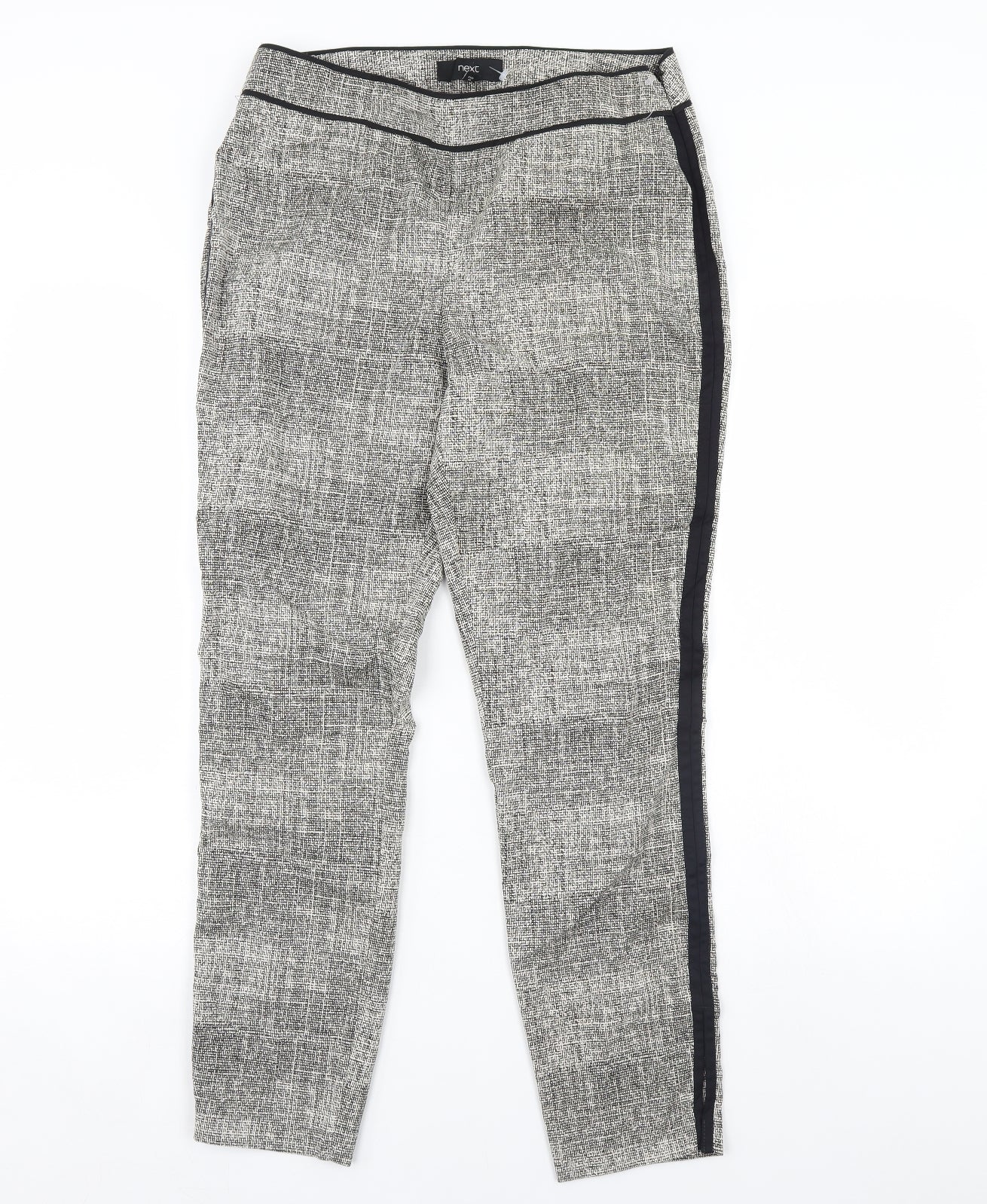 NEXT Womens Beige Herringbone  Trousers  Size 12 L29 in