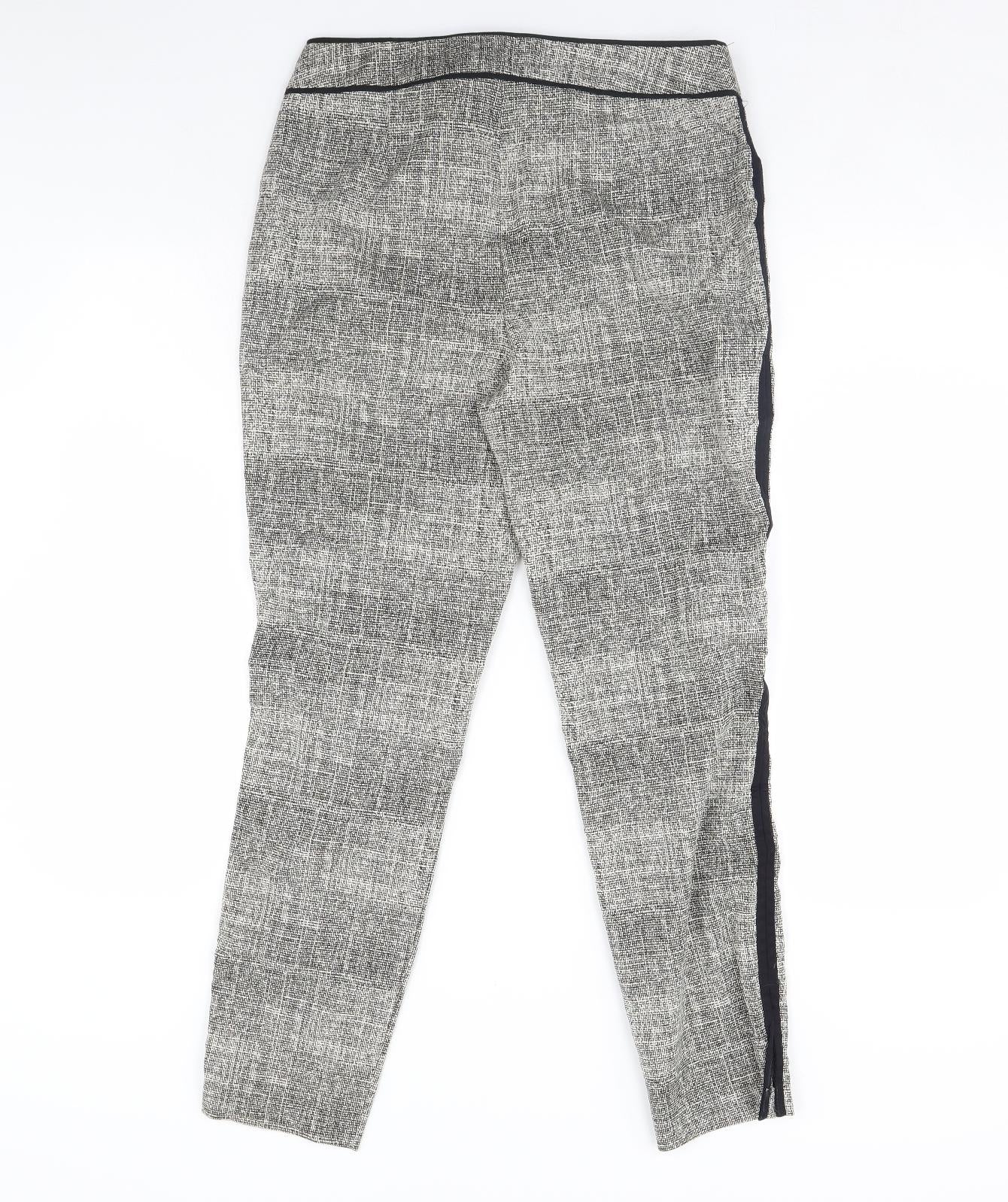 NEXT Womens Beige Herringbone  Trousers  Size 12 L29 in