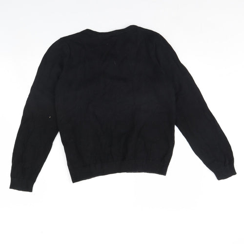 H&M Womens Black   Cape Jumper Size L