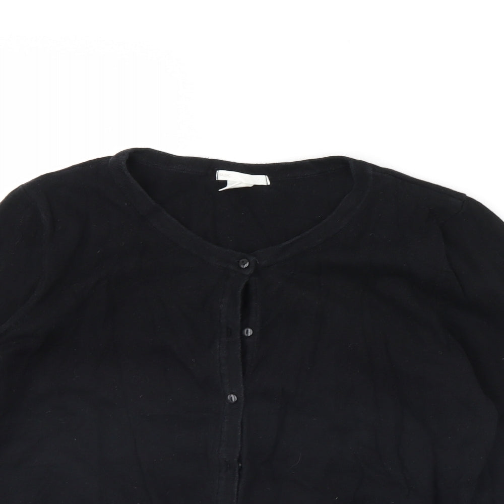 H&M Womens Black   Cape Jumper Size L