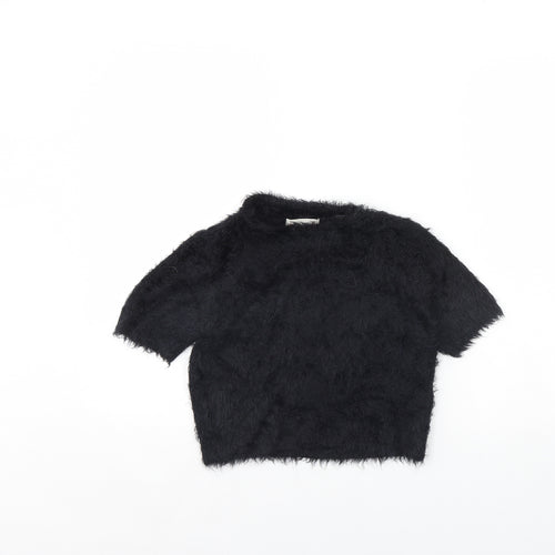 New Look Womens Black   Cropped T-Shirt Size 8