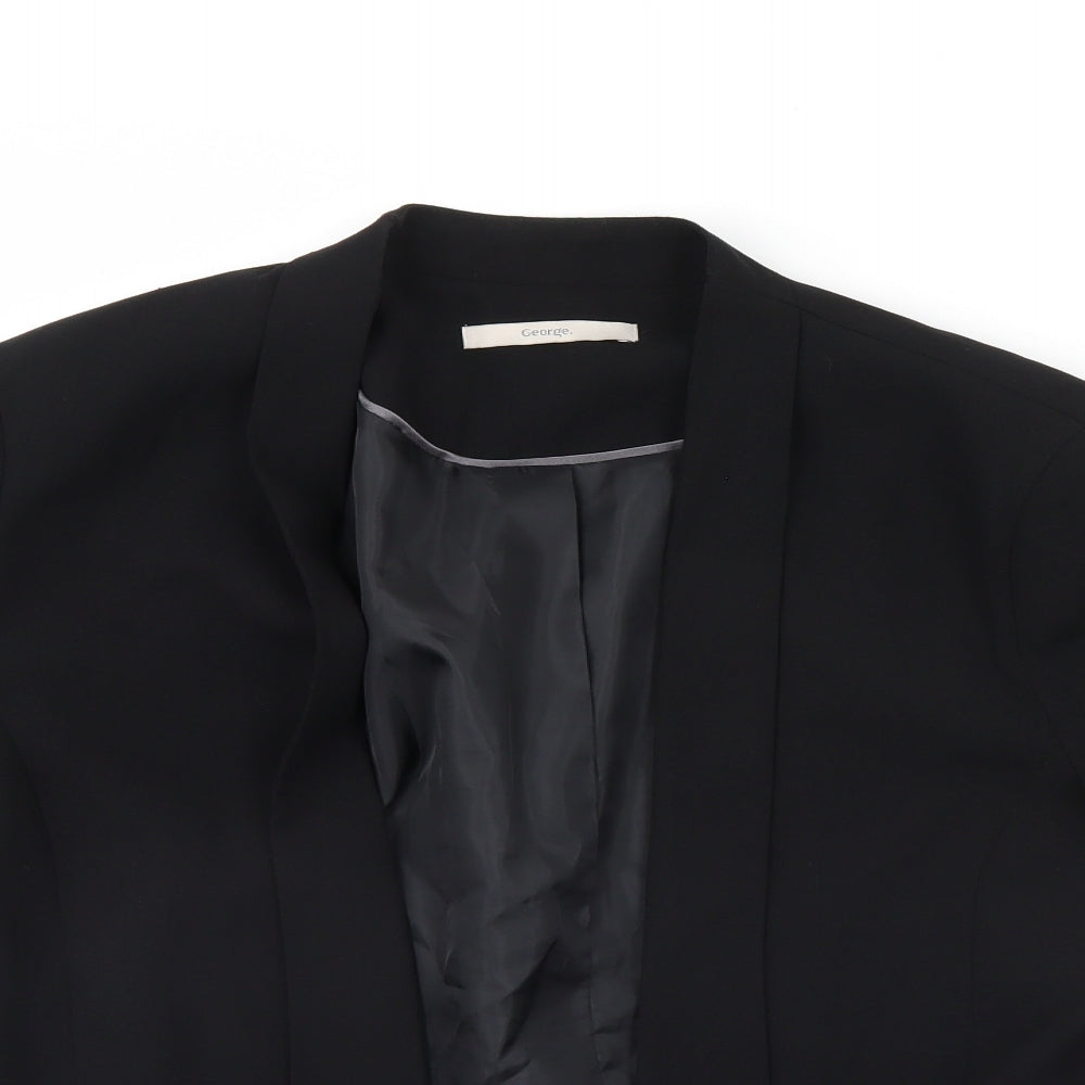 George Womens Black   Jacket Blazer Size 14  - Shoulder Pads