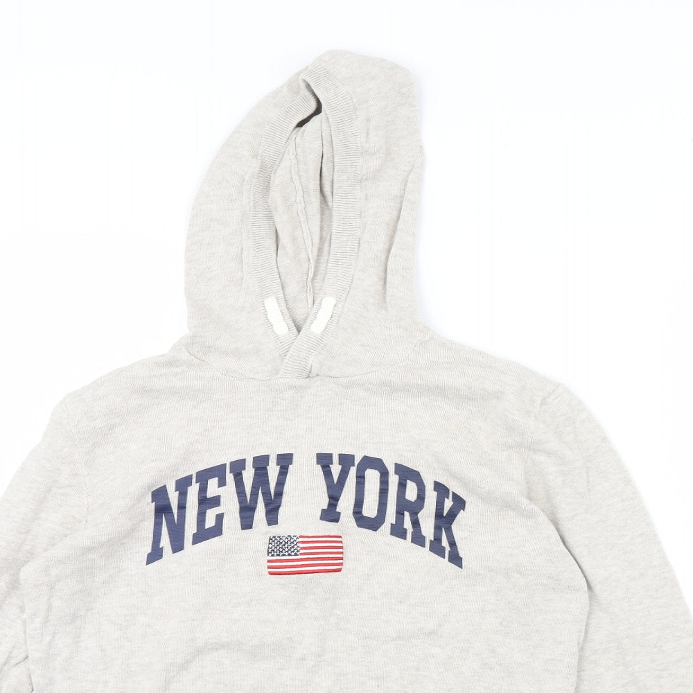 H&M Girls Beige   Pullover Hoodie Size 14 Years  - New york
