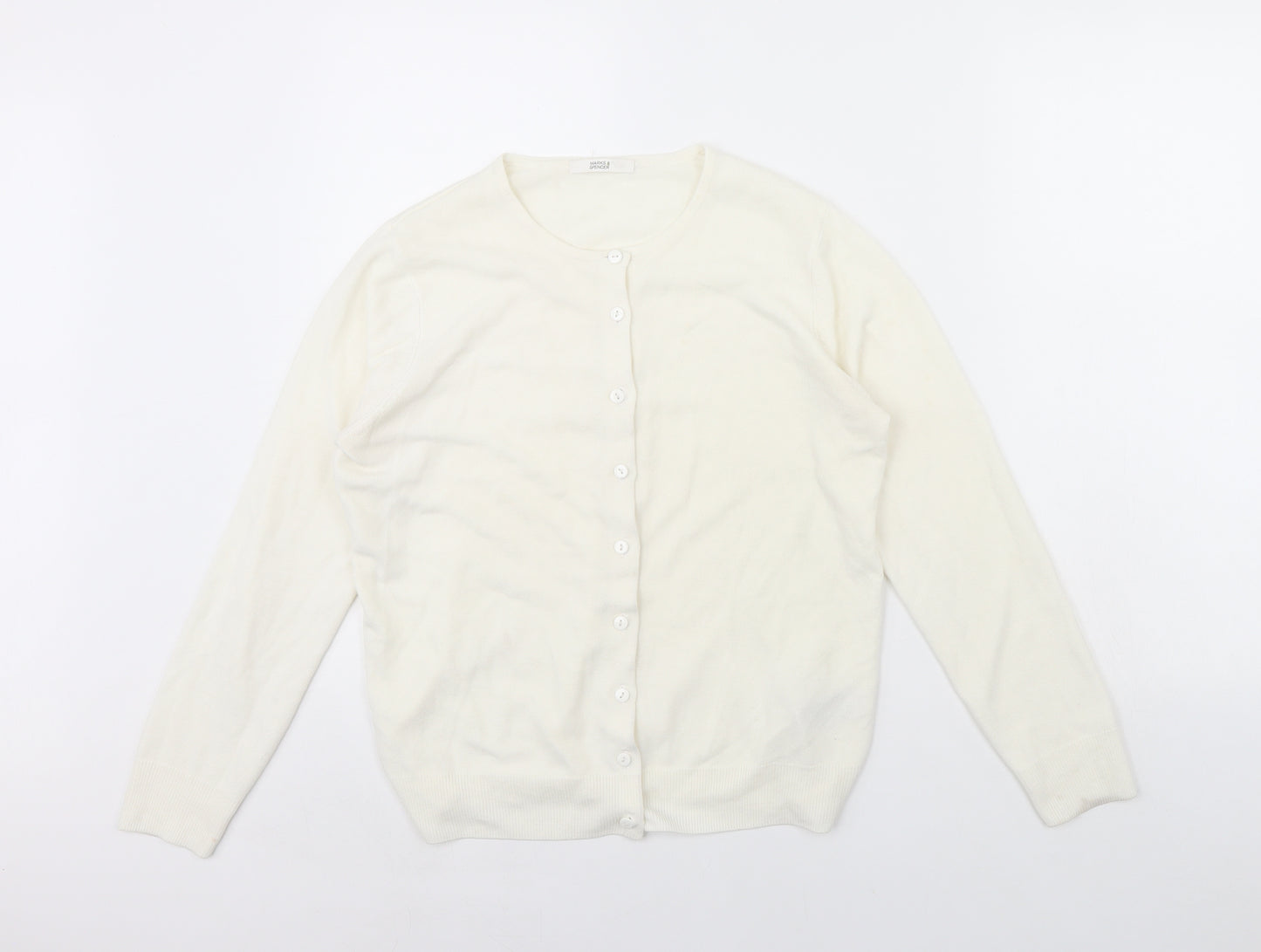 m&s Womens Ivory   Cardigan Jumper Size 12