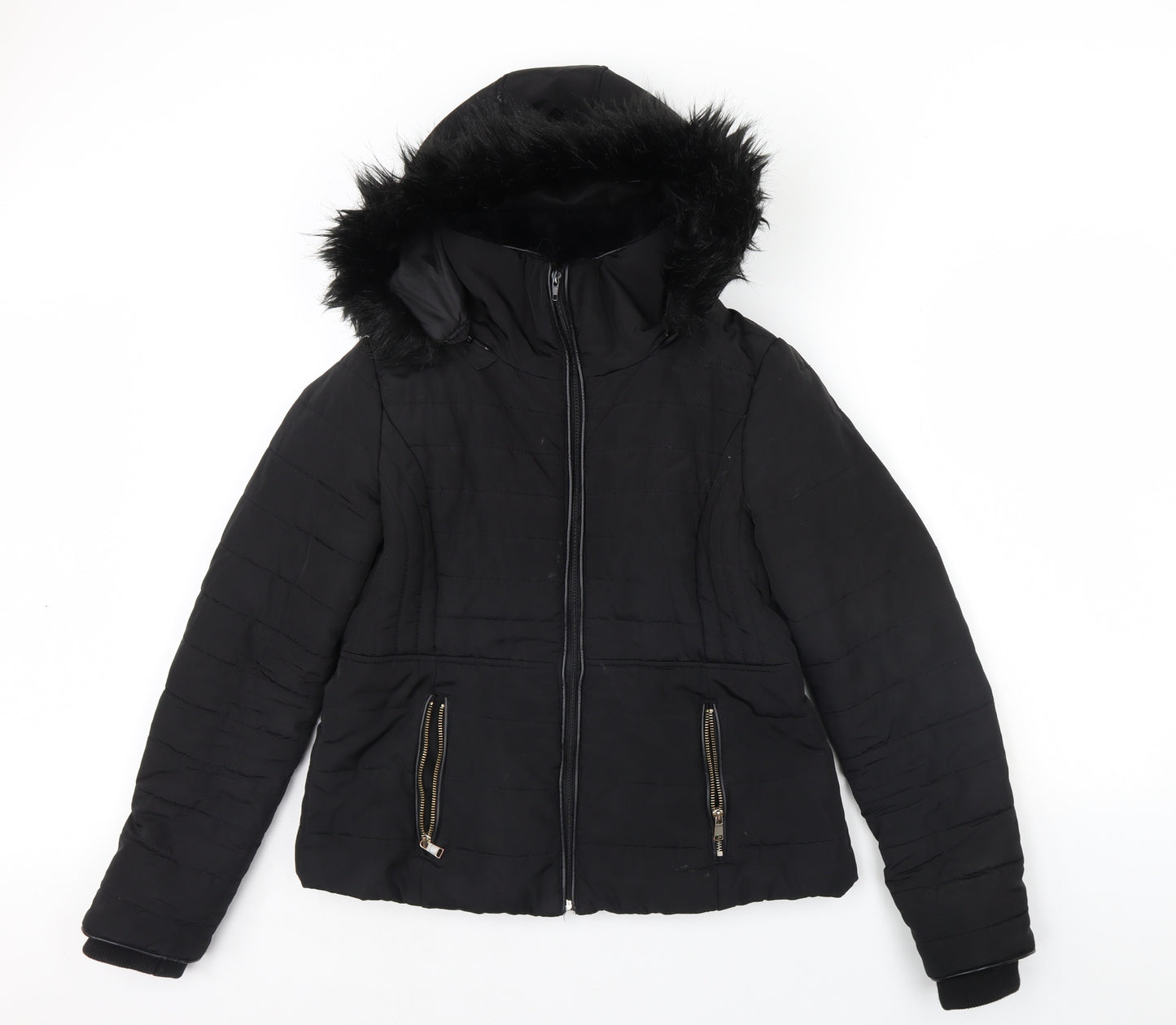F&F Womens Black   Rain Coat Coat Size 14