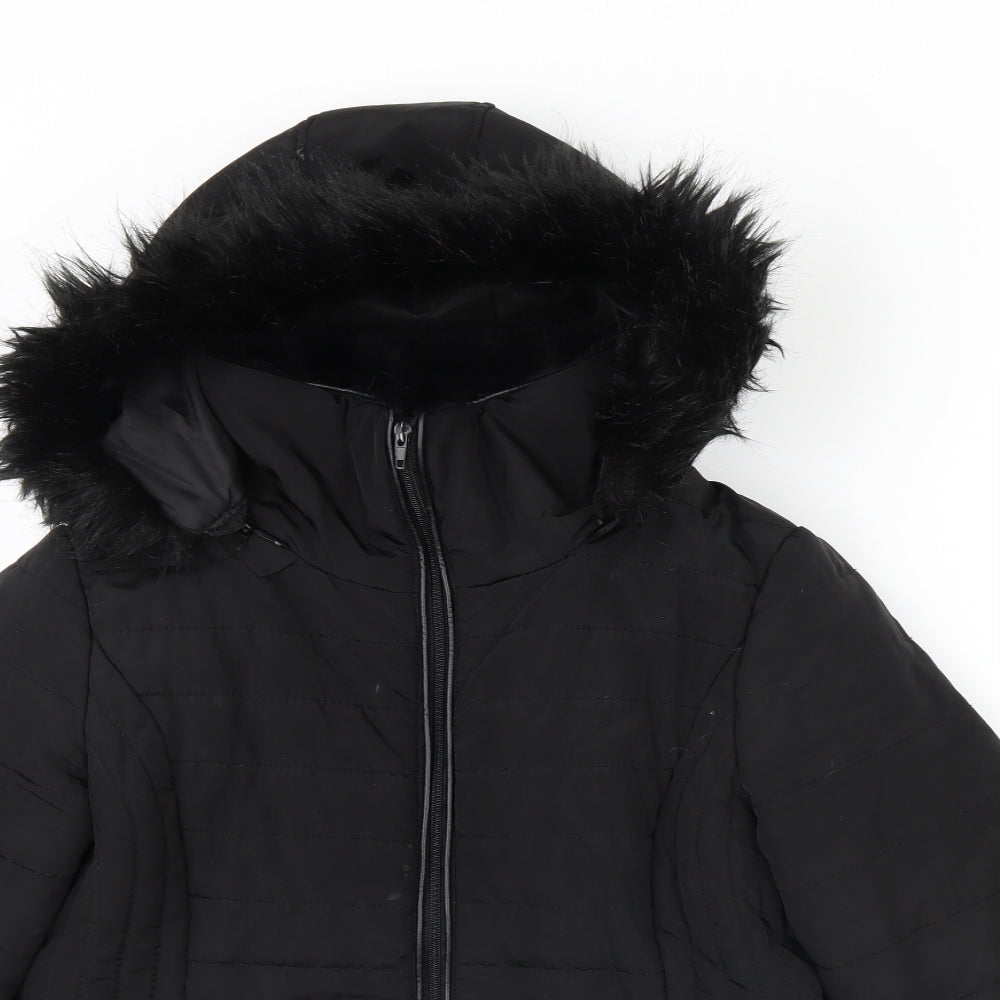 F&F Womens Black   Rain Coat Coat Size 14