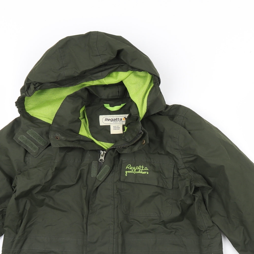 Regatta Boys Green   Rain Coat Coat Size 14 Years