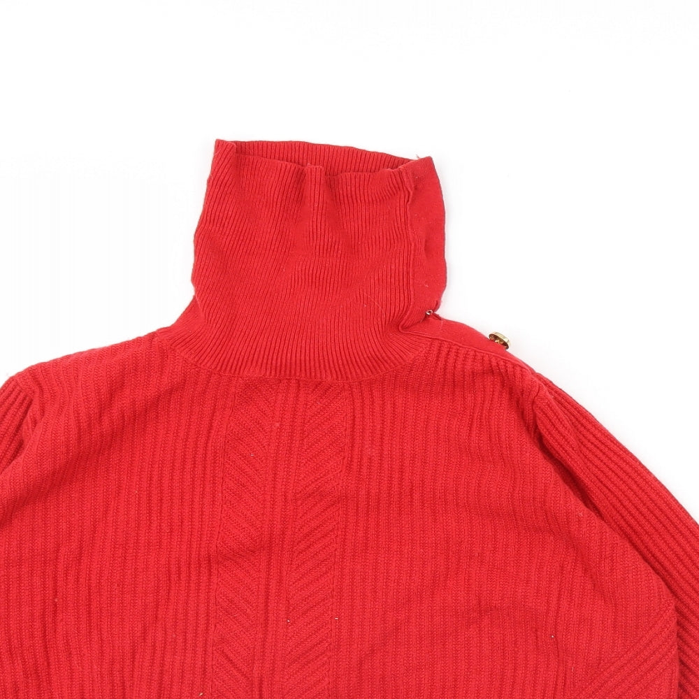 m&s Womens Red   Pullover Jumper Size 18