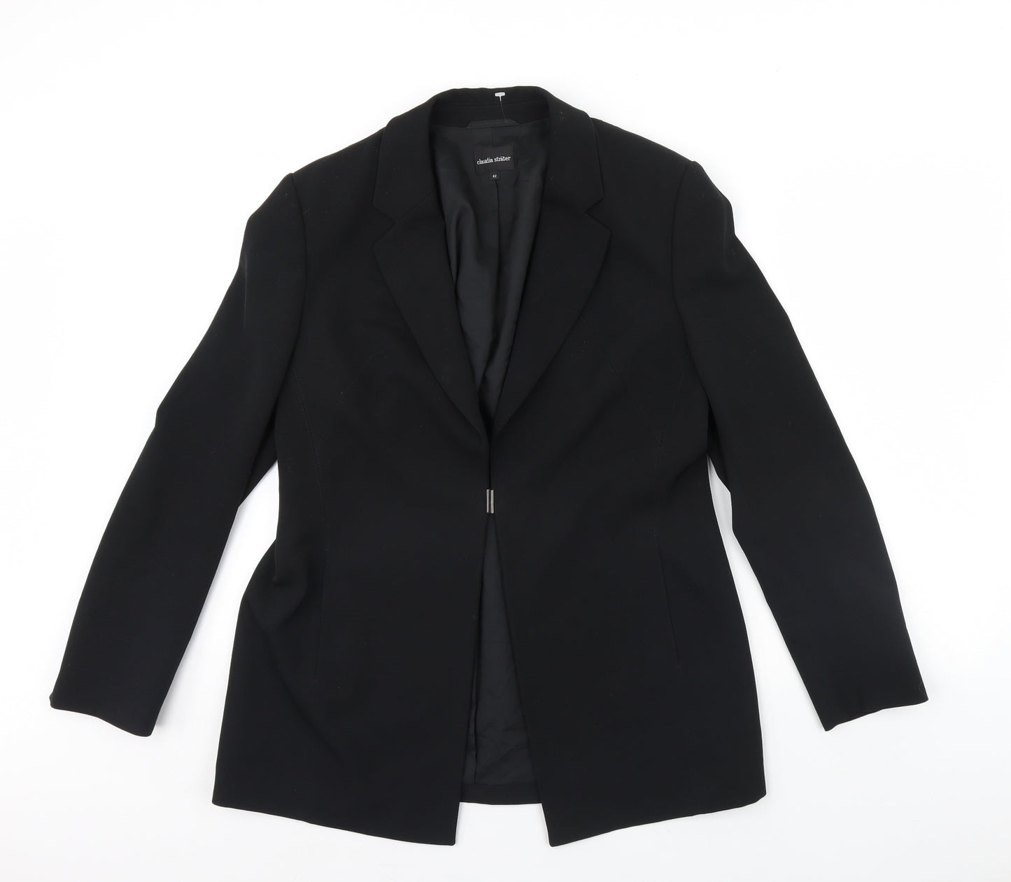 Claudia Strater Womens Black   Jacket Blazer Size 14  - Shoulder Pads
