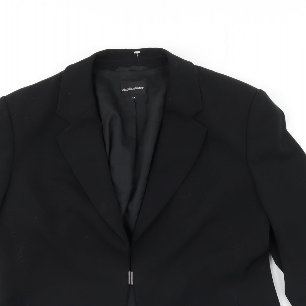 Claudia Strater Womens Black   Jacket Blazer Size 14  - Shoulder Pads