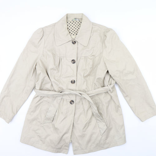 M&S Womens Beige   Jacket Coat Size 18