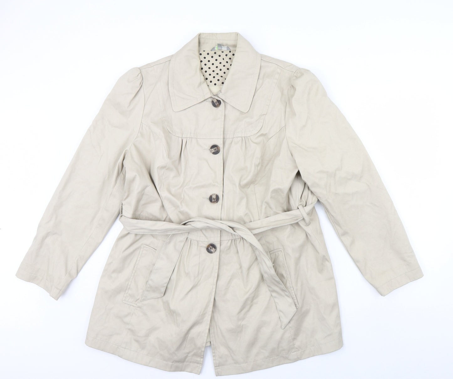 M&S Womens Beige   Jacket Coat Size 18