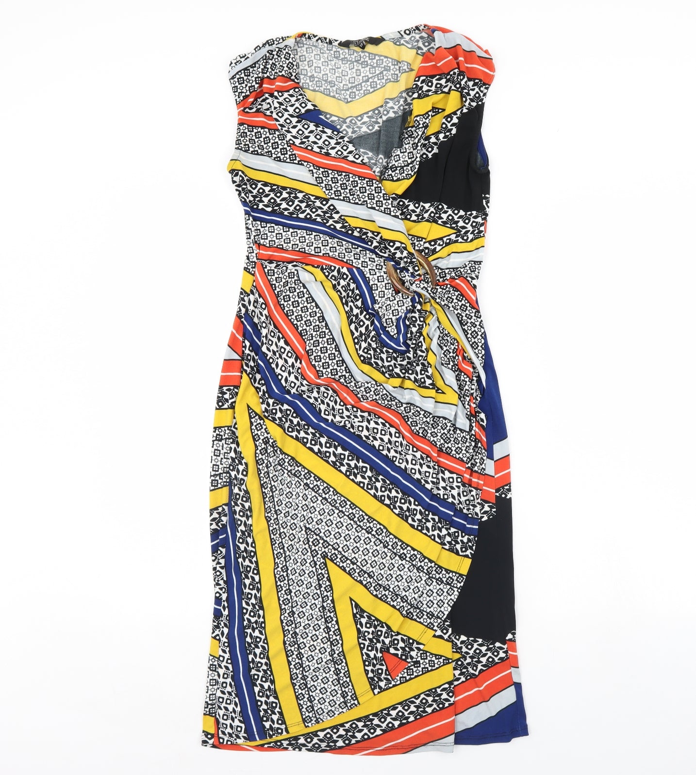 Julie Macdonald Womens Multicoloured Striped  Pencil Dress  Size 10