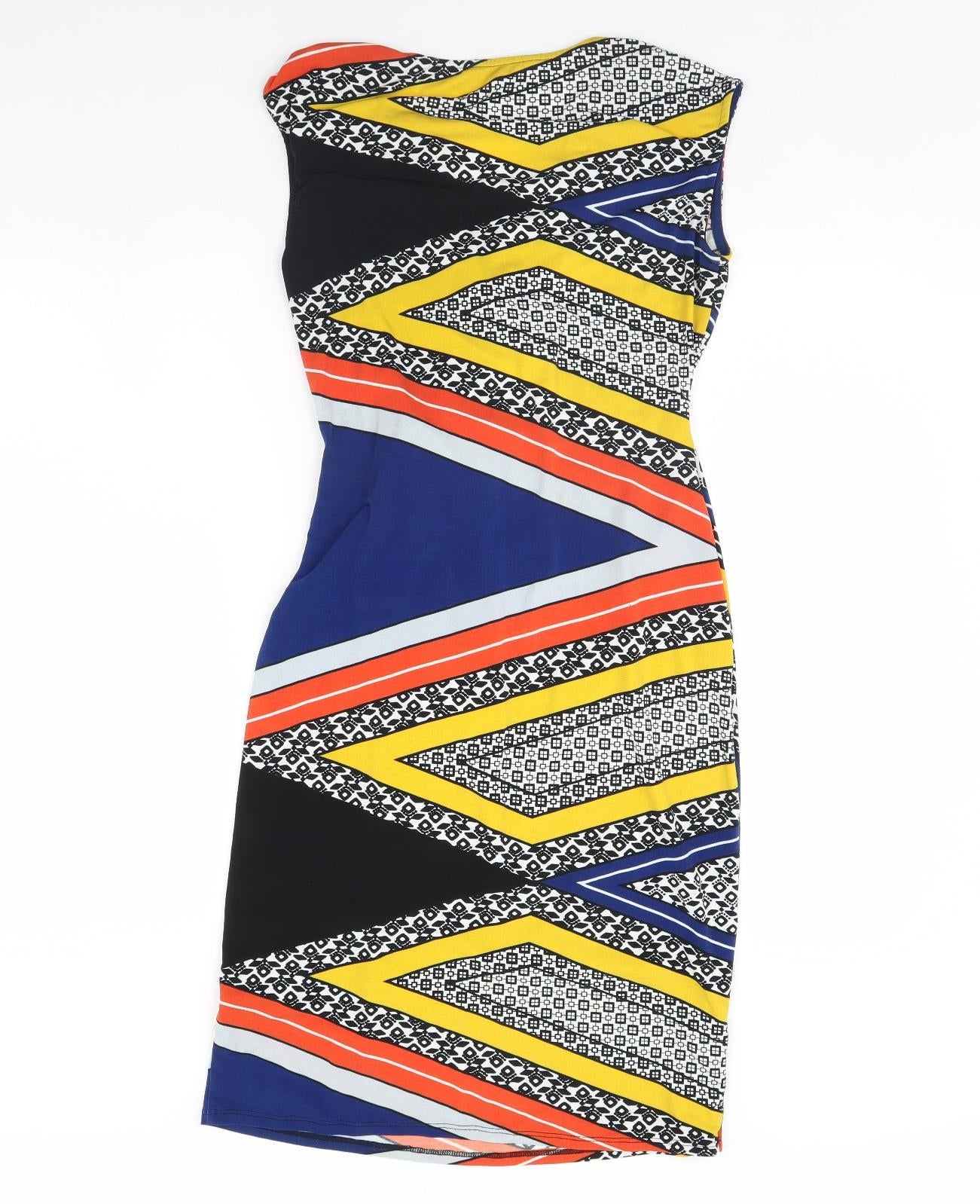 Julie Macdonald Womens Multicoloured Striped  Pencil Dress  Size 10