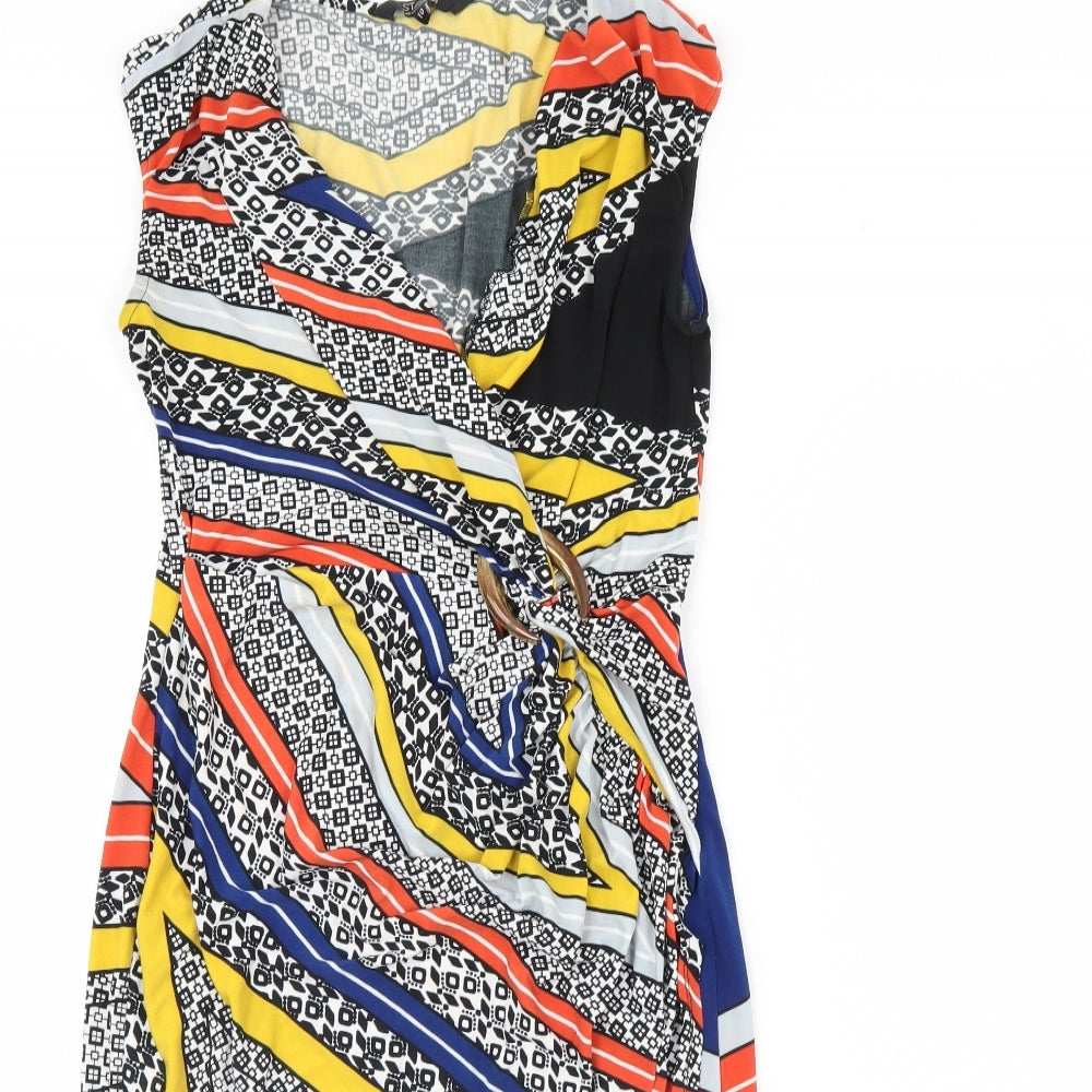 Julie Macdonald Womens Multicoloured Striped  Pencil Dress  Size 10