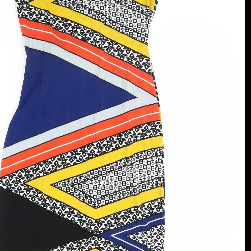 Julie Macdonald Womens Multicoloured Striped  Pencil Dress  Size 10