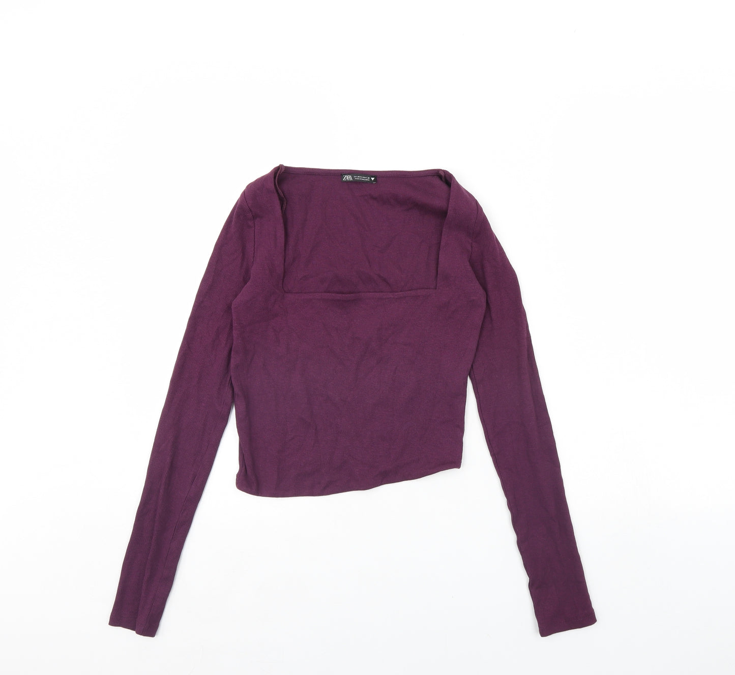 Zara Womens Purple   Cropped Blouse Size M
