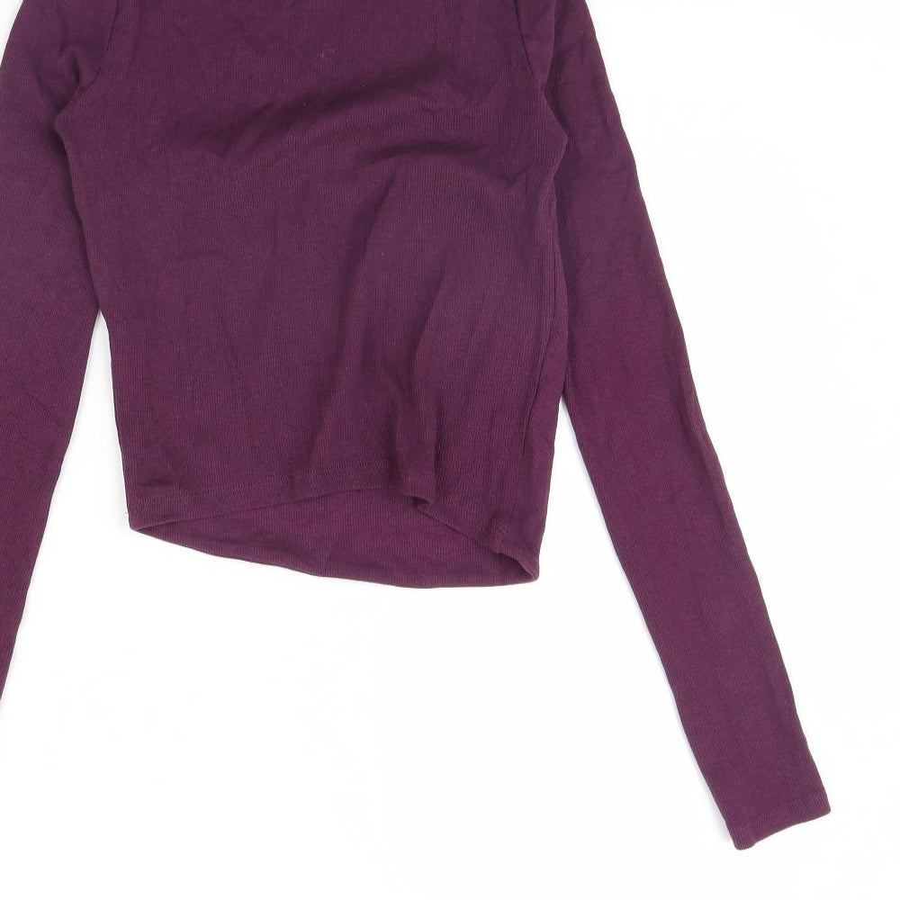 Zara Womens Purple   Cropped Blouse Size M