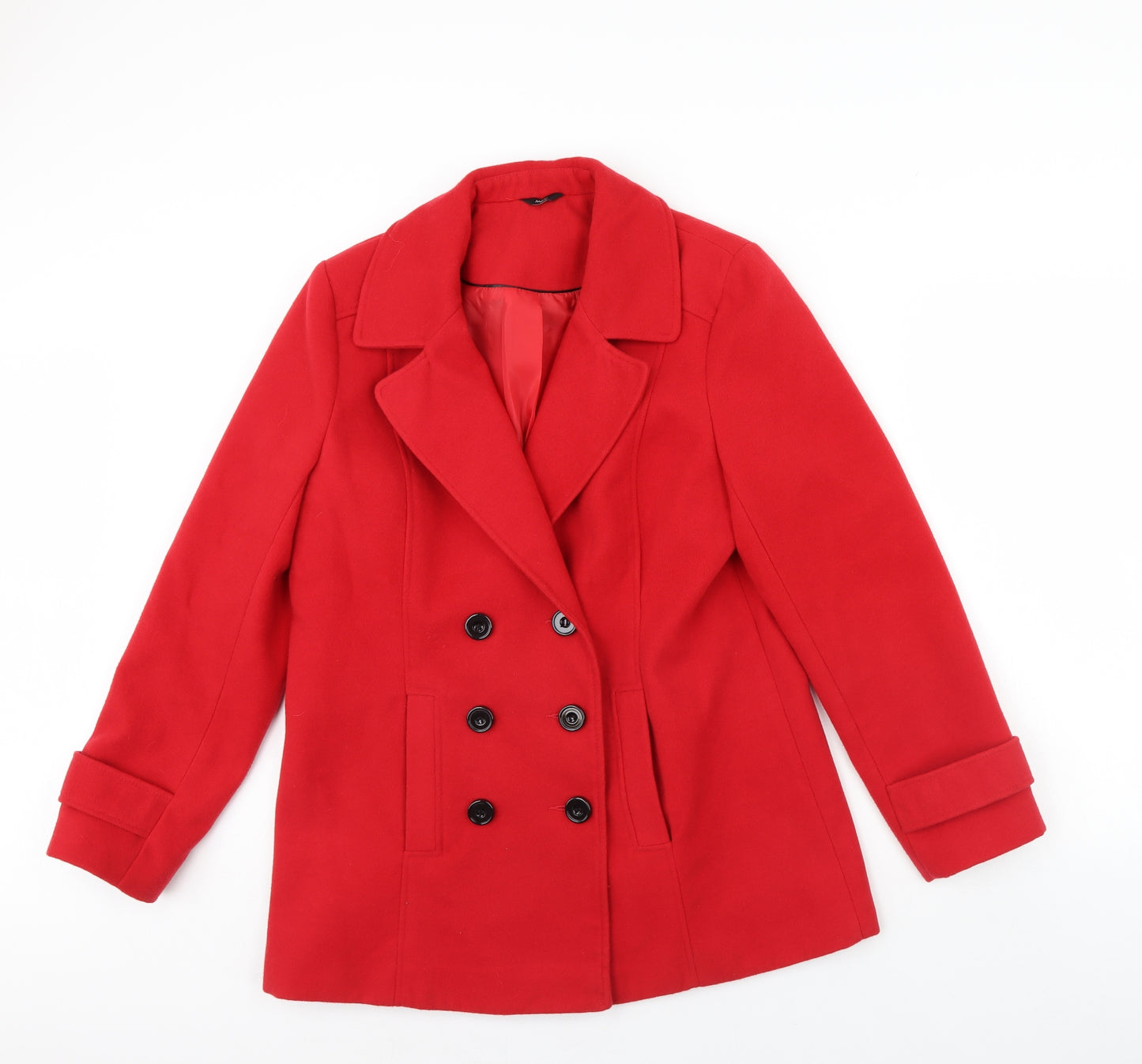 M&Co Womens Red   Jacket Coat Size 14