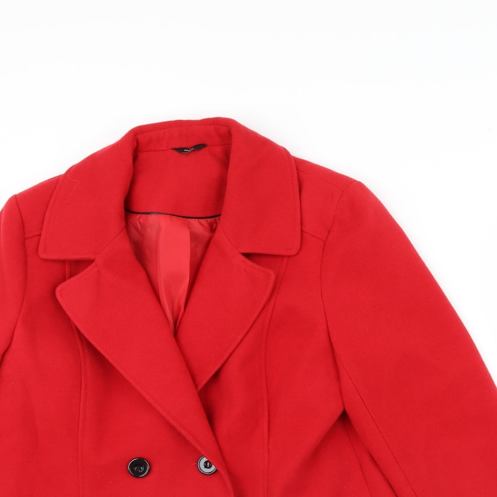 M&Co Womens Red   Jacket Coat Size 14