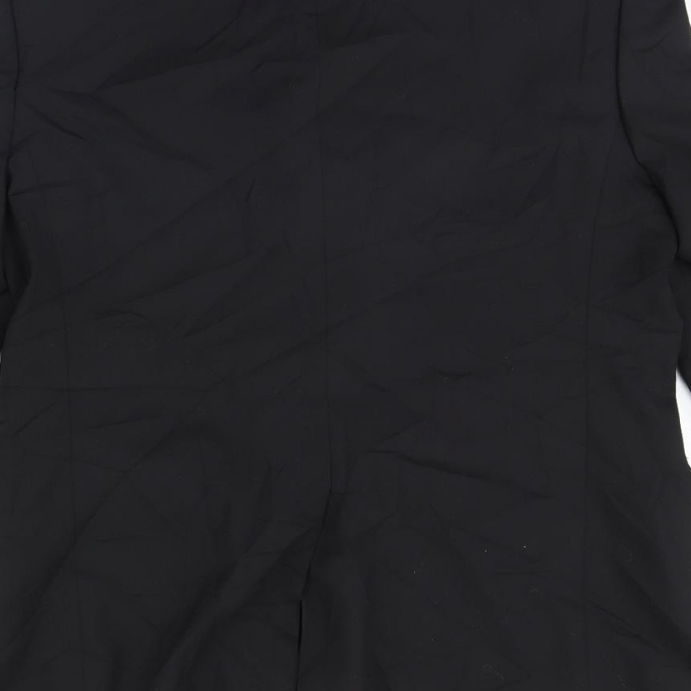 Preworn Mens Black   Jacket Blazer Size 42  - Shoulder Pads