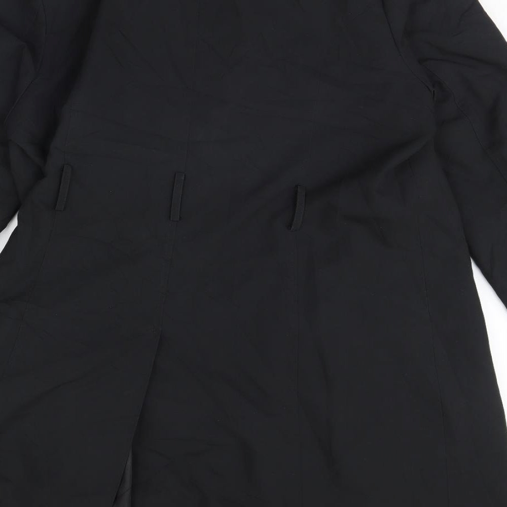 M&S Womens Black   Overcoat Coat Size 20