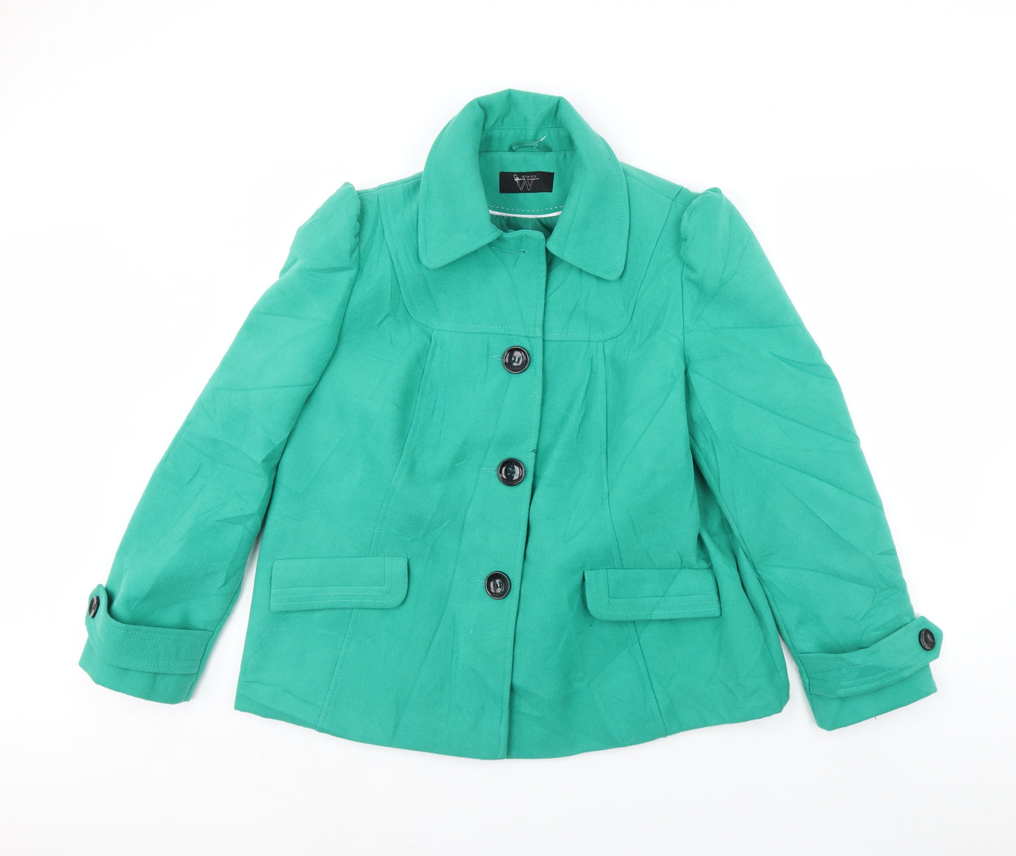 BHS Womens Green   Overcoat Coat Size 18