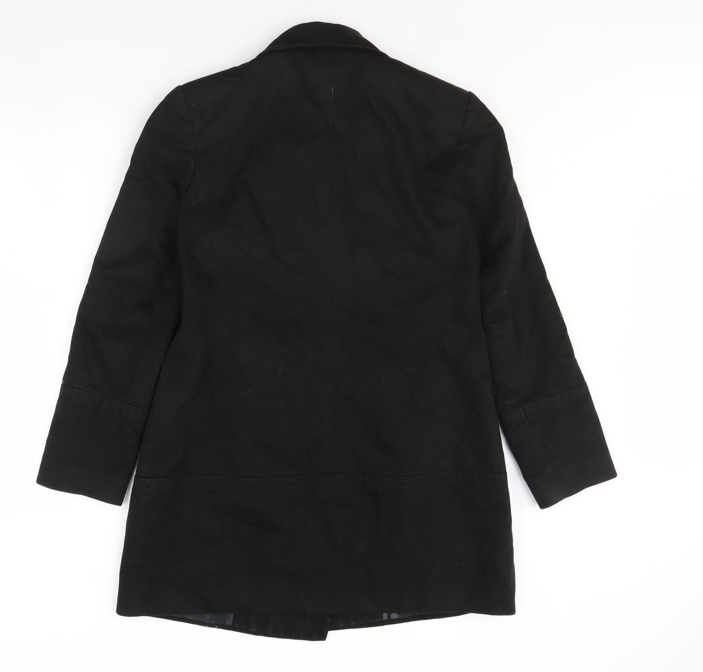 Liquid Womens Black   Overcoat Coat Size 12  - Shoulder Pads