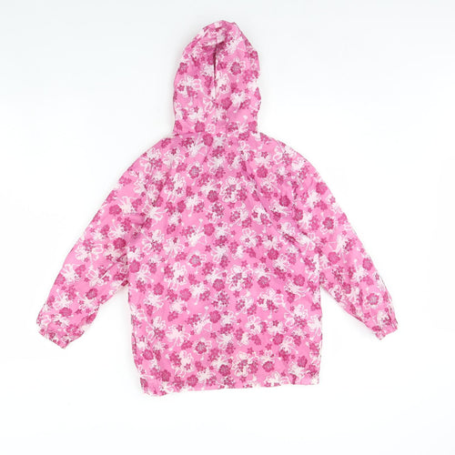 Avenue Girls Pink Floral  Rain Coat Coat Size 7 Years