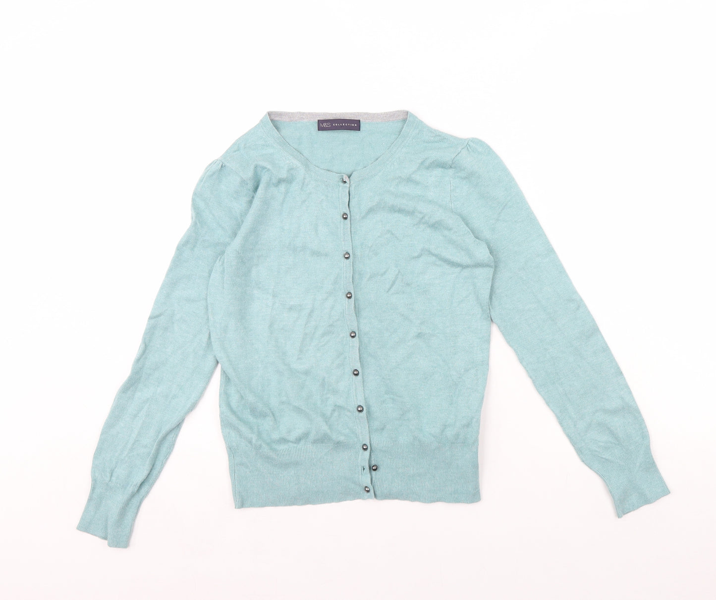 m&s Womens Blue   Cardigan Jumper Size 8