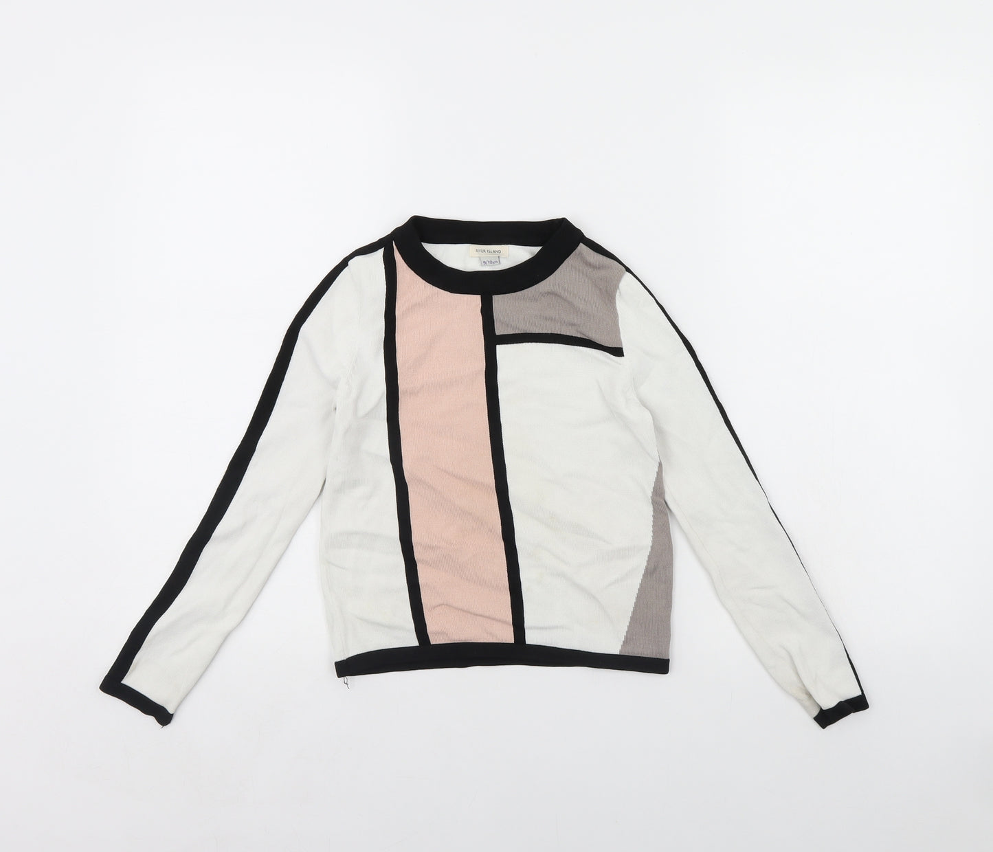River Island Girls White   Pullover Jumper Size 9 Years