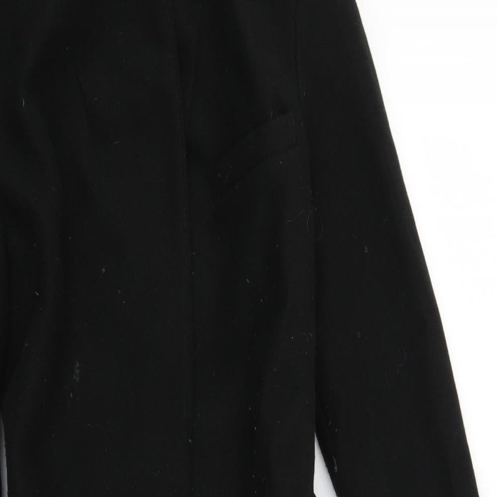 Marks and Spencer Womens Black   Overcoat Coat Size 6