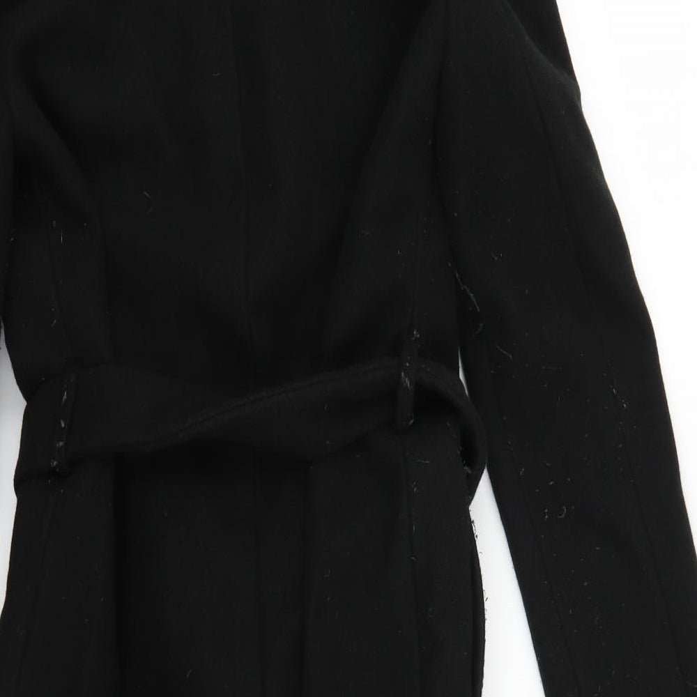 Marks and Spencer Womens Black   Overcoat Coat Size 6
