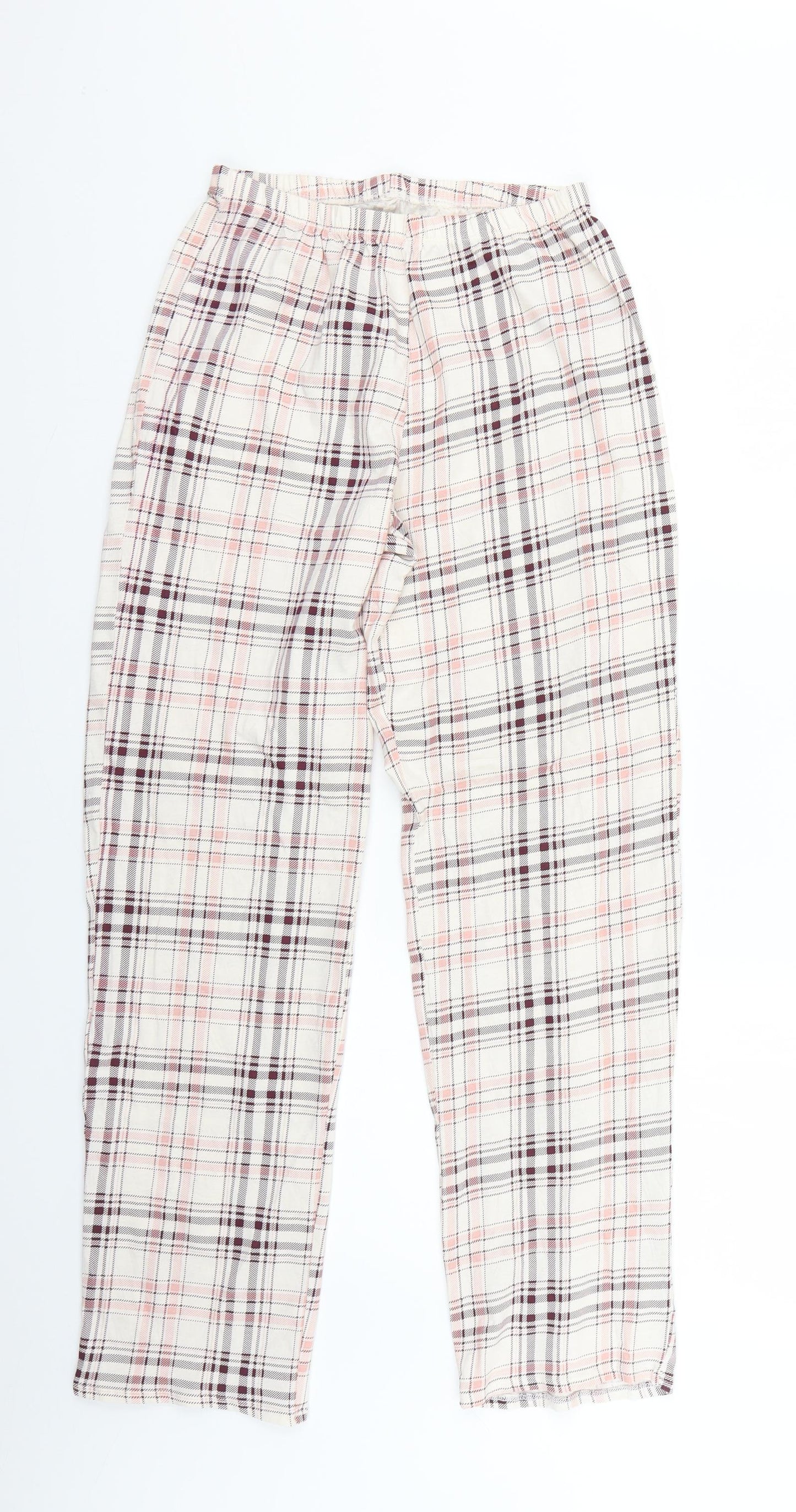 Marks and Spencer Womens Pink Check   Pyjama Pants Size S