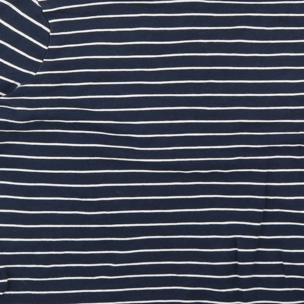 Marks and Spencer Womens Blue Striped  Basic T-Shirt Size 18