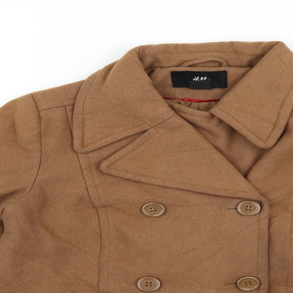 H&M Womens Brown   Jacket Coat Size 8