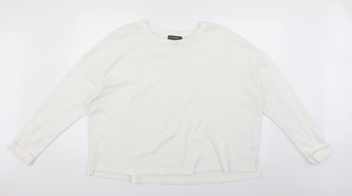 Primark Womens White   Pullover Jumper Size 18